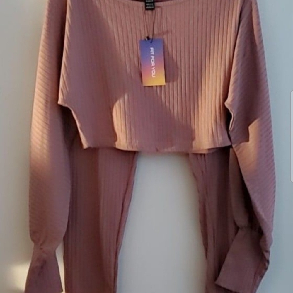 Mauve Ribbed Jumpsuit